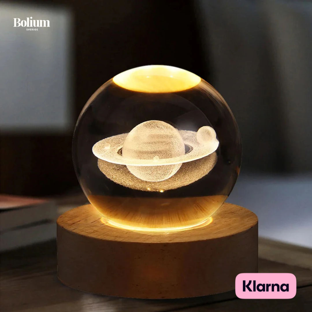Glasskula Rymdljus Med Motiv