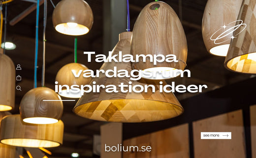 taklampa vardagsrum inspiration ideer