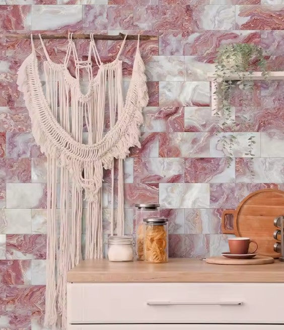 Självhäftande kakeldekor med mönster för badrum